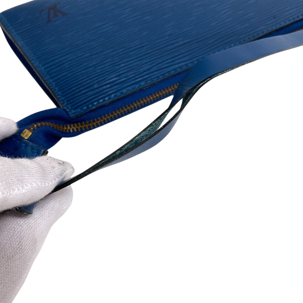 Louis Vuitton Pouch M52945 Epi Leather Blue Epi Pochette Accessoar