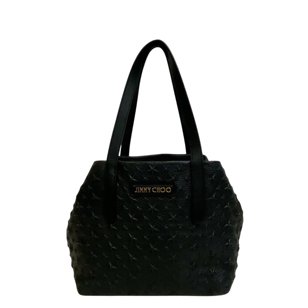 Jimmy Choo Tote Bag Leather Black Studs