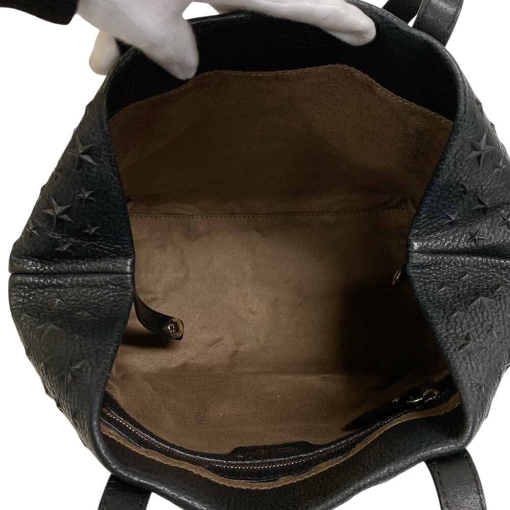 Jimmy Choo Tote Bag Leather Black Studs