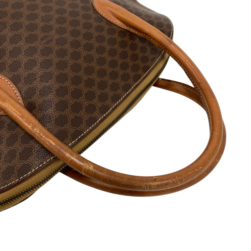Celine Handbag Pvc, Leather Brown Macadam Pattern