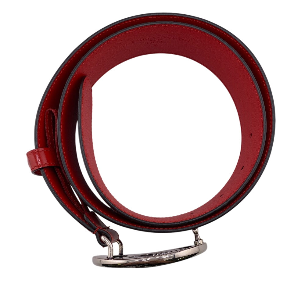 Gucci Belt Patent Leather Red Interlocking G 85