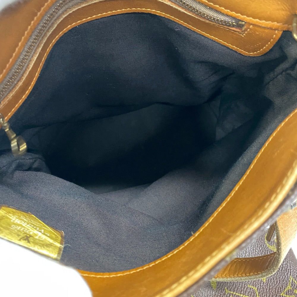 Louis Vuitton Handbag Leather Brown Monogram Bucketpm