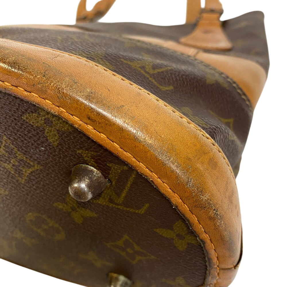 Louis Vuitton Handbag Leather Brown Monogram Bucketpm