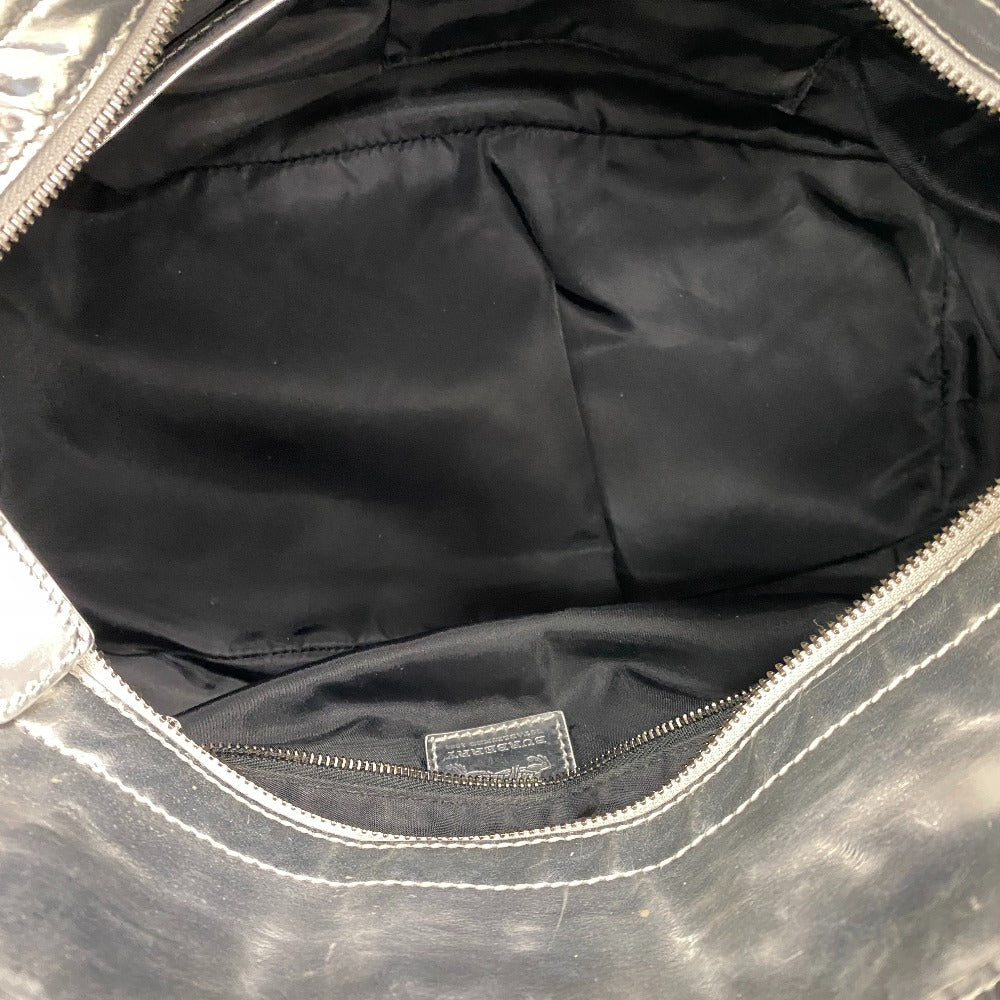 Burberry Shoulder Bag Canvas Silver Beat Check