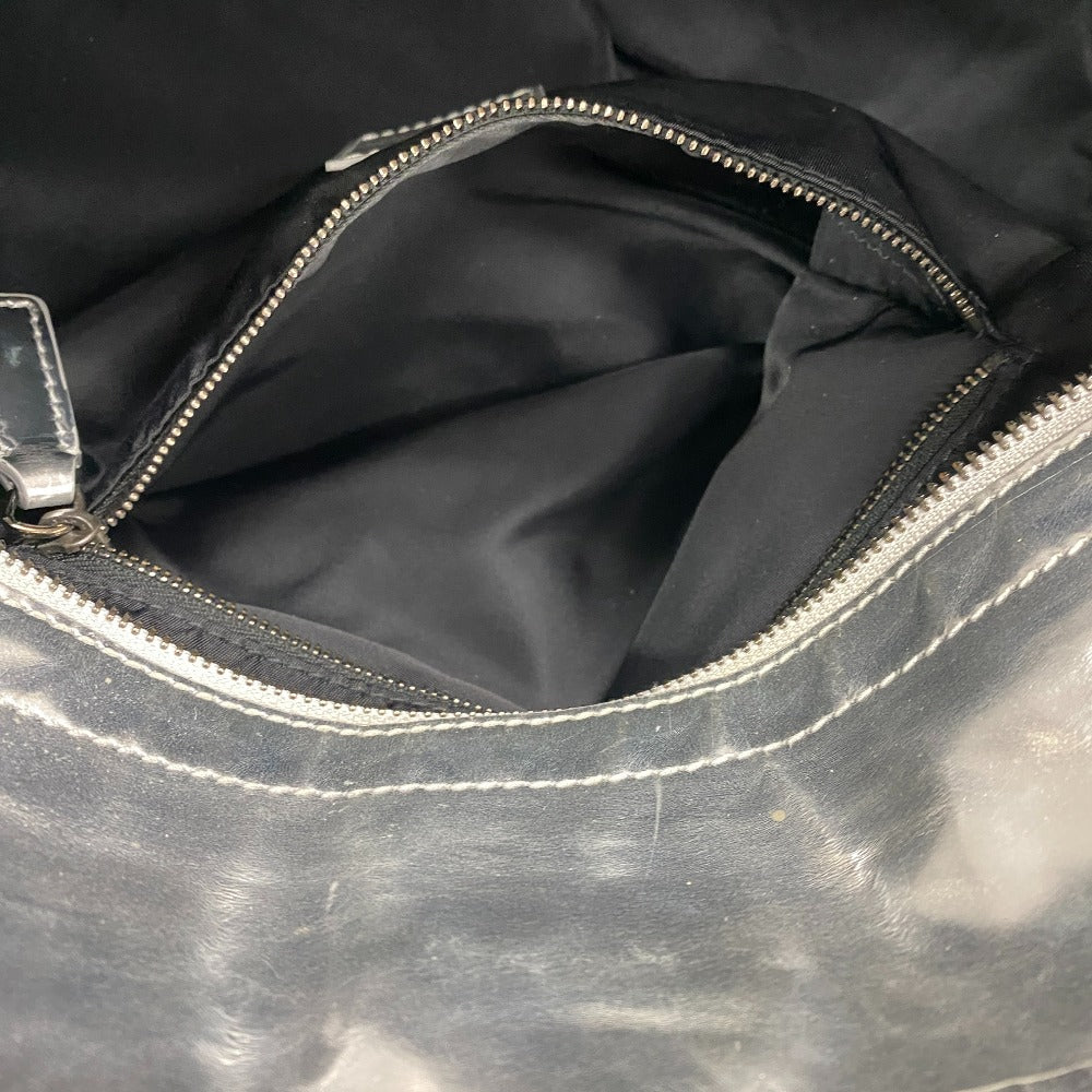 Burberry Shoulder Bag Canvas Silver Beat Check