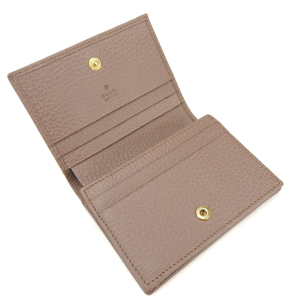 Gucci Bifold Wallet 456126 Leather Beige Gg Marmont Women