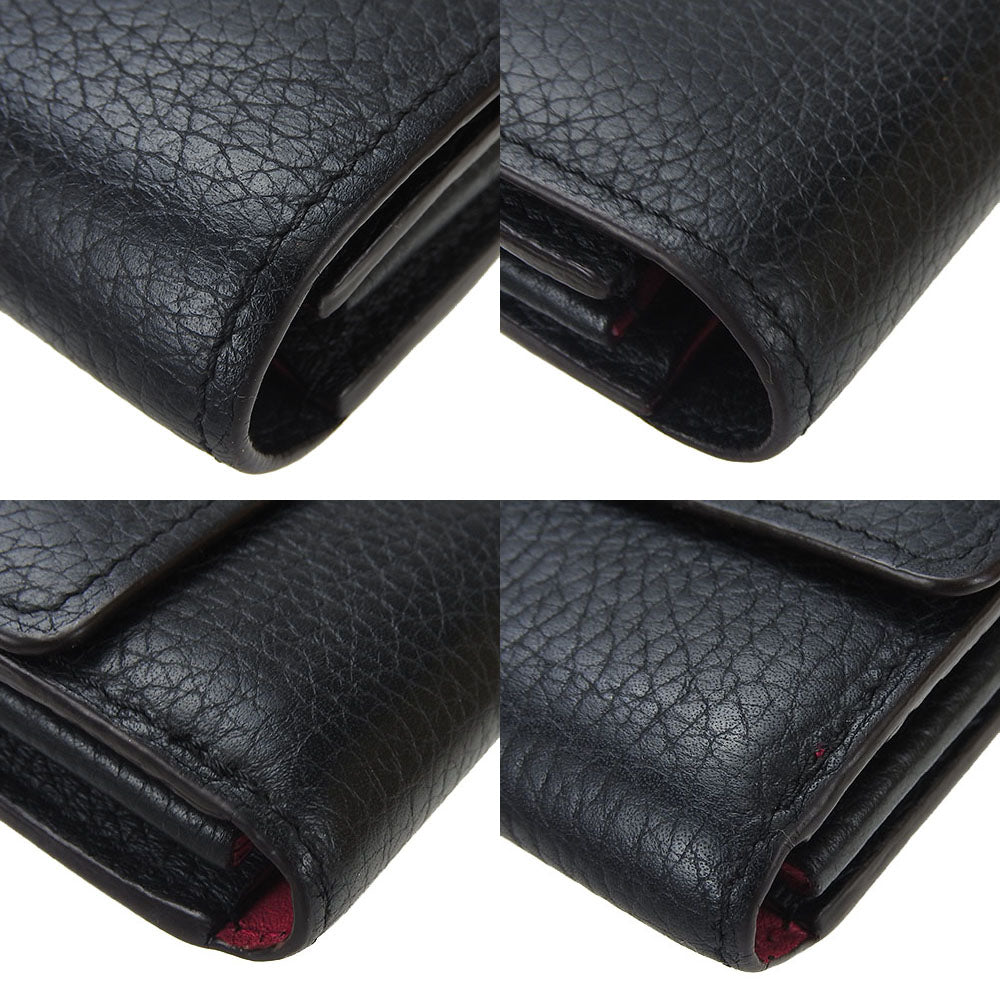 Louis Vuitton Long Wallet Purse M61248 Leather Black Portefeuille Capsine Women