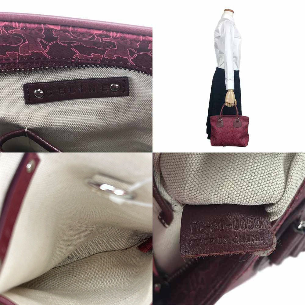 Celine Handbag Pvc, Leather Pink Women