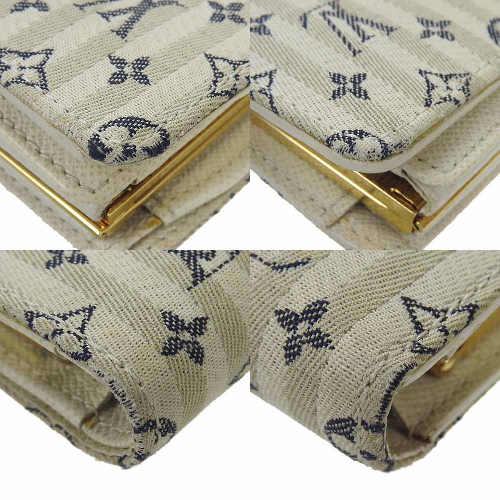 Louis Vuitton Bifold Wallet M95659 Monogram Minilan , Leather White Portonebier Vienova Women