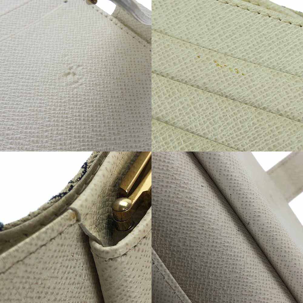Louis Vuitton Bifold Wallet M95659 Monogram Minilan , Leather White Portonebier Vienova Women