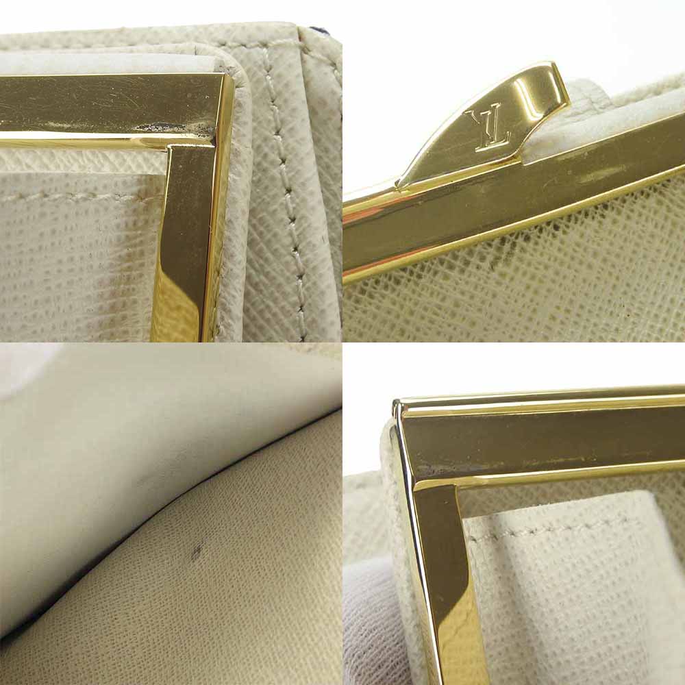 Louis Vuitton Bifold Wallet M95659 Monogram Minilan , Leather White Portonebier Vienova Women