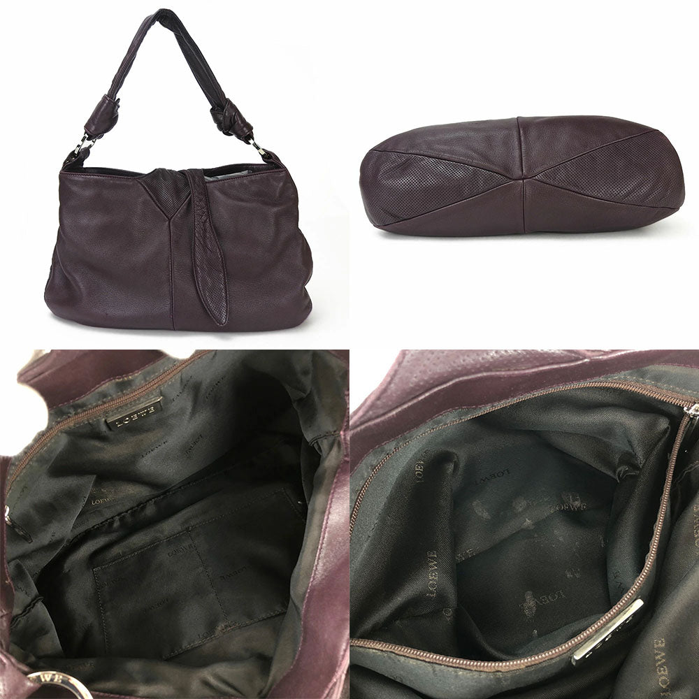 Loewe Shoulder Bag Leather Purple Women
