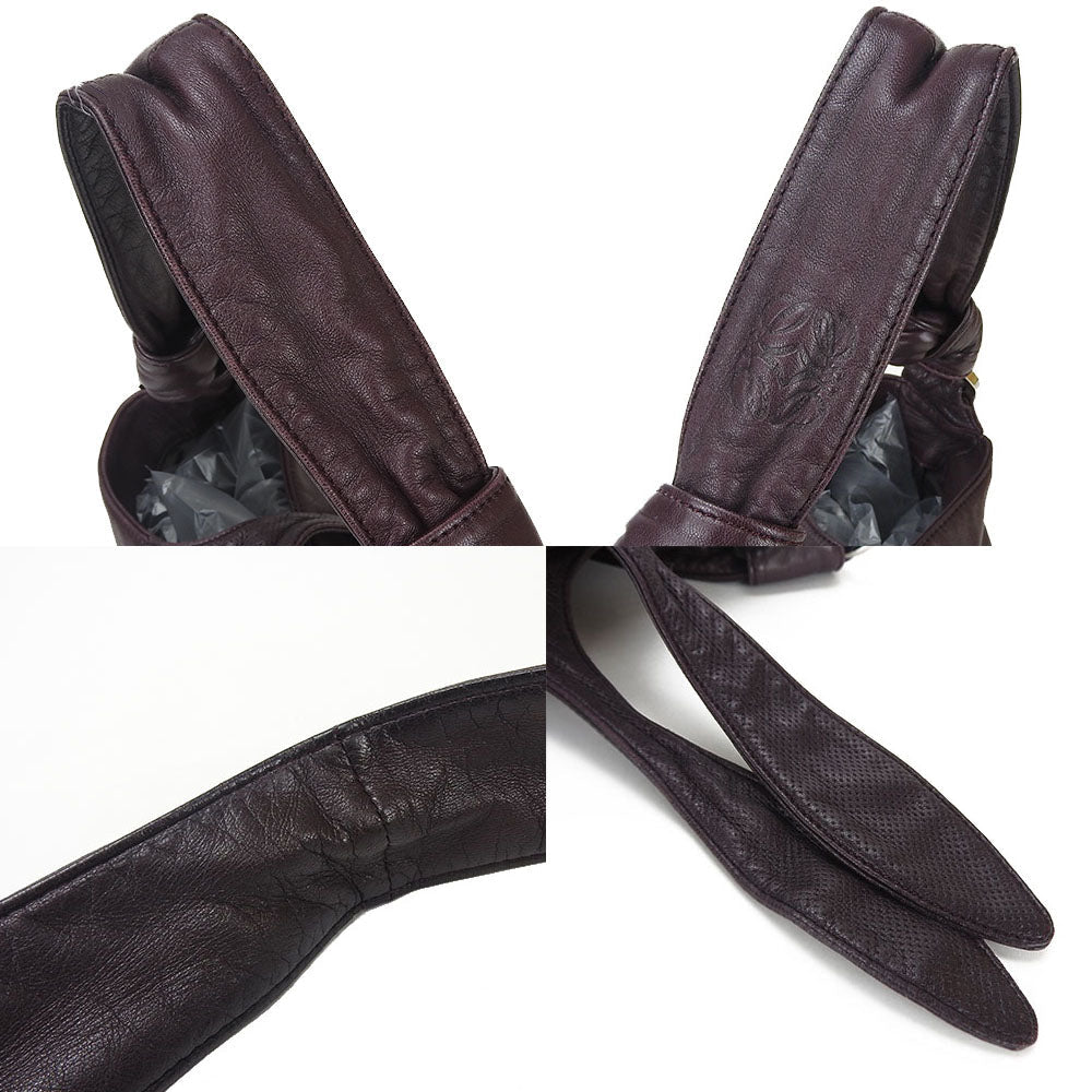 Loewe Shoulder Bag Leather Purple Women