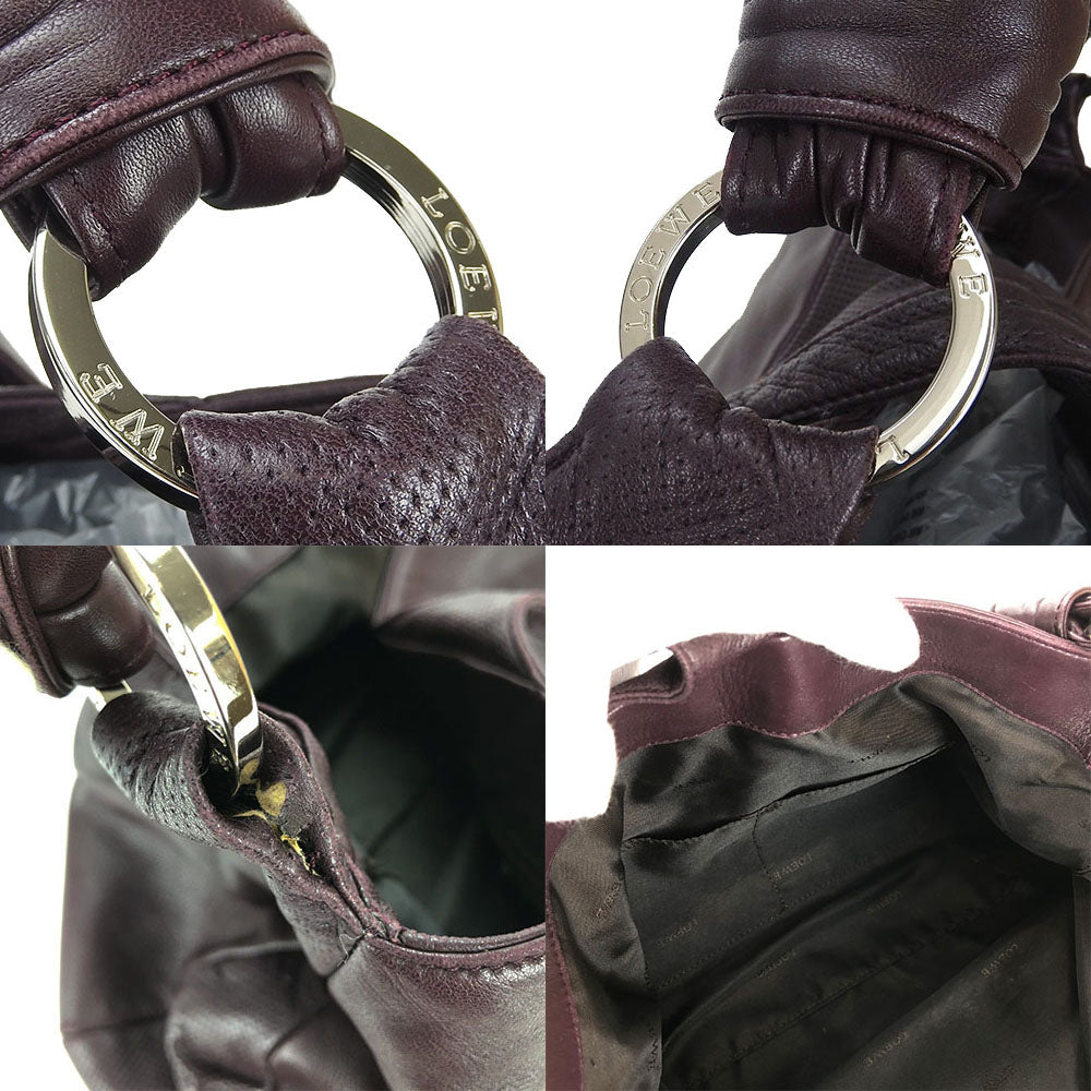 Loewe Shoulder Bag Leather Purple Women