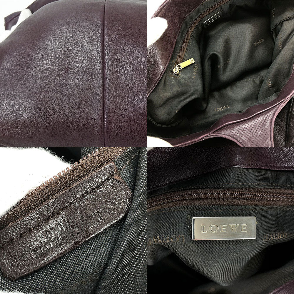 Loewe Shoulder Bag Leather Purple Women