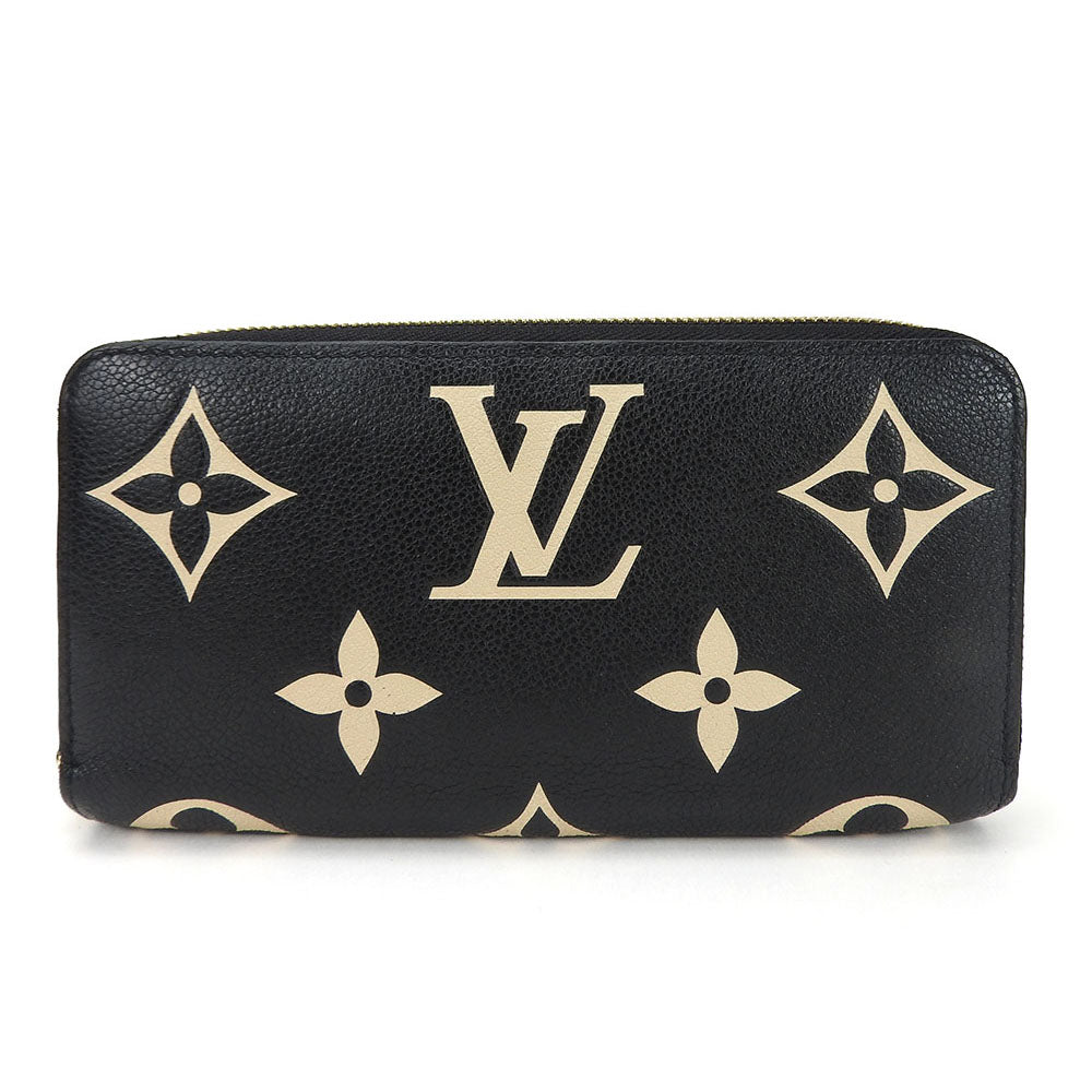 Louis Vuitton Long Wallet Purse M80481 Monogram Ann Platt Black Zippy Wallet Women(Unisex)
