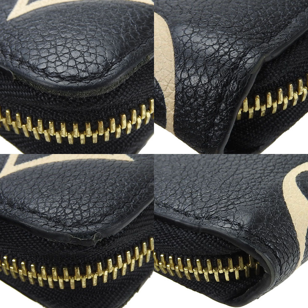 Louis Vuitton Long Wallet Purse M80481 Monogram Ann Platt Black Zippy Wallet Women(Unisex)