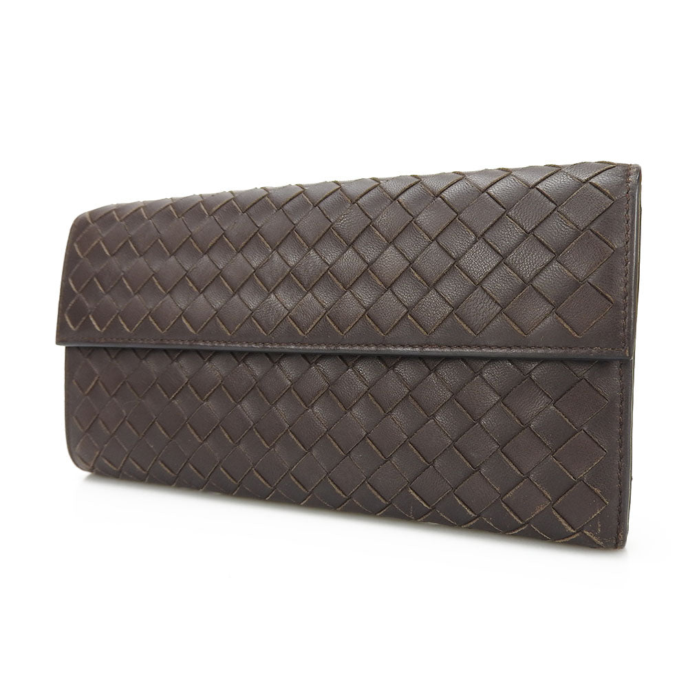 Bottegaveneta Long Wallet Purse 150509 Leather Brown Women