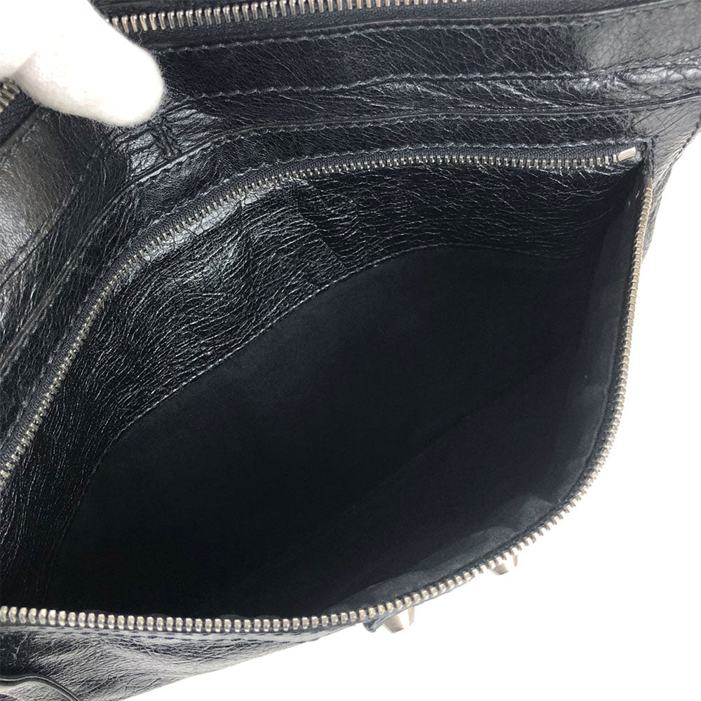 Balenciaga Clutch Bag 273022 Leather Black Clip M Classic Women(Unisex)
