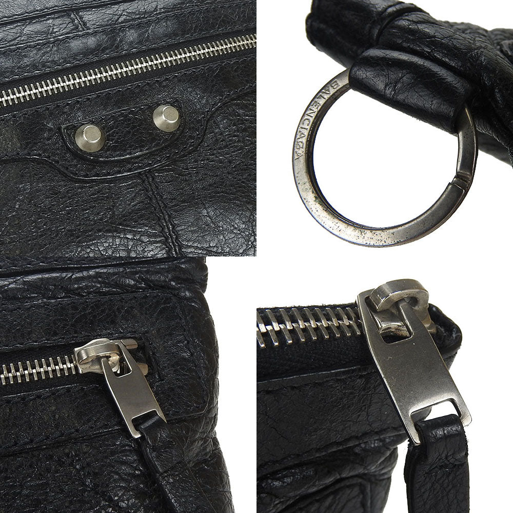 Balenciaga Clutch Bag 273022 Leather Black Clip M Classic Women(Unisex)