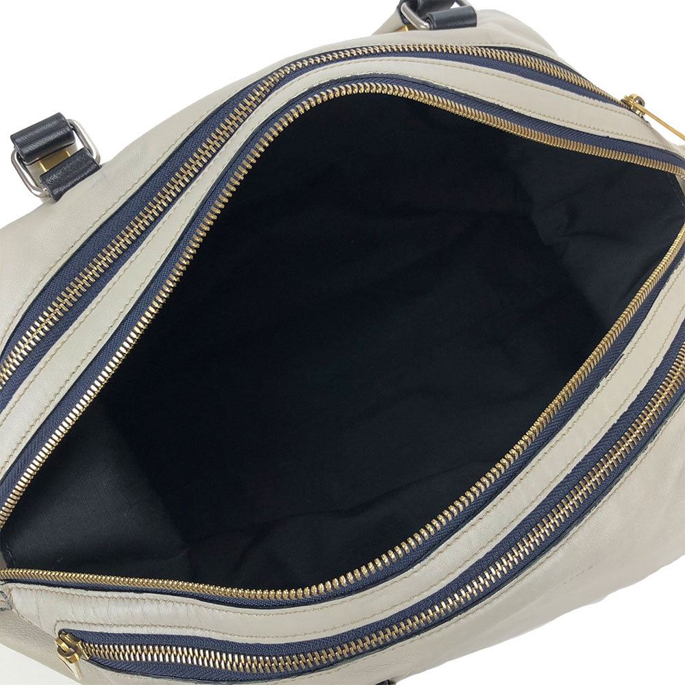 Celine Handbag 166393Fts.08Gc Leather Gray Marine Women
