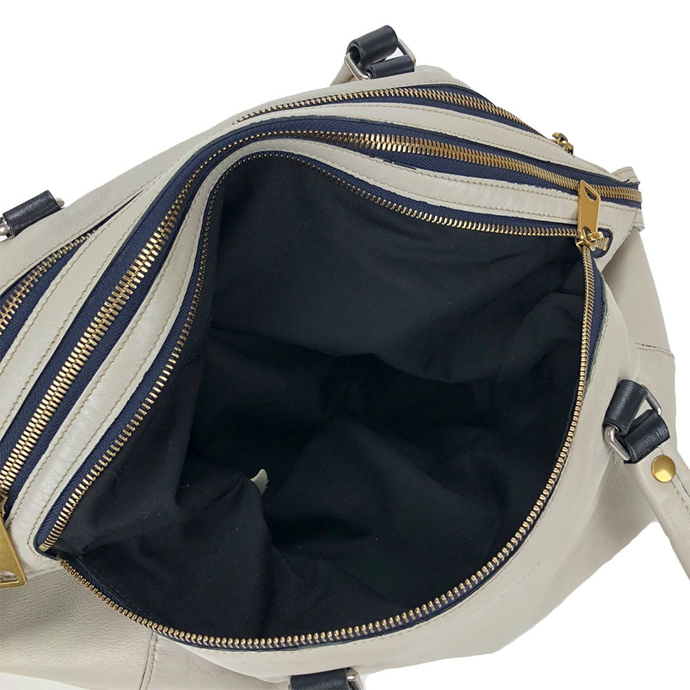 Celine Handbag 166393Fts.08Gc Leather Gray Marine Women