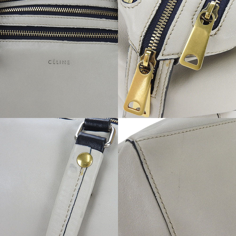 Celine Handbag 166393Fts.08Gc Leather Gray Marine Women