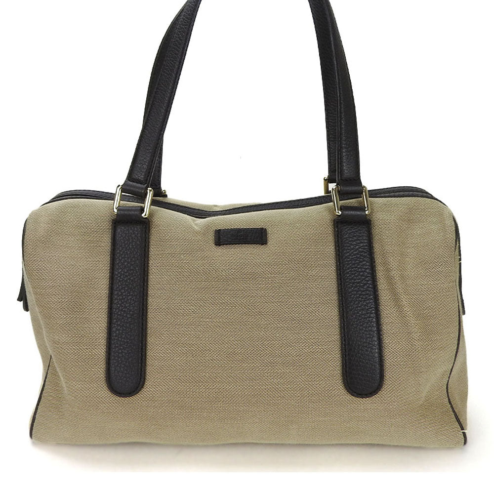 Gucci Boston Duffel Bag 257288 Canvas, Leather Beige Women