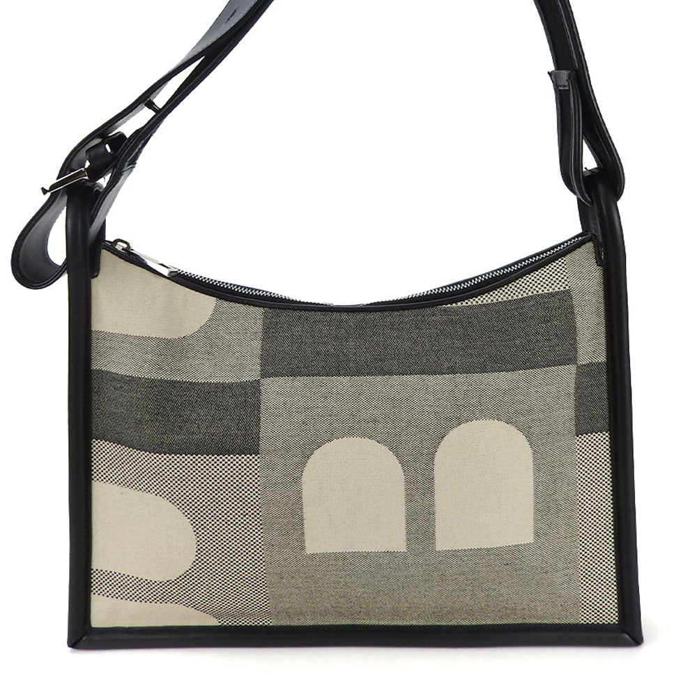 Bally Shoulder Bag Canvas, Leather Black Women