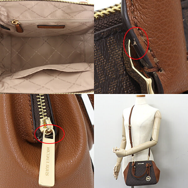 Michael Kors Handbag Pvc Coated Canvas Brown Signature 2Way