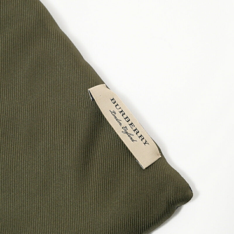Burberry Scarf Silk, Polyester/Filling=Batting Black Long Scarf Embroidered Logo Mens