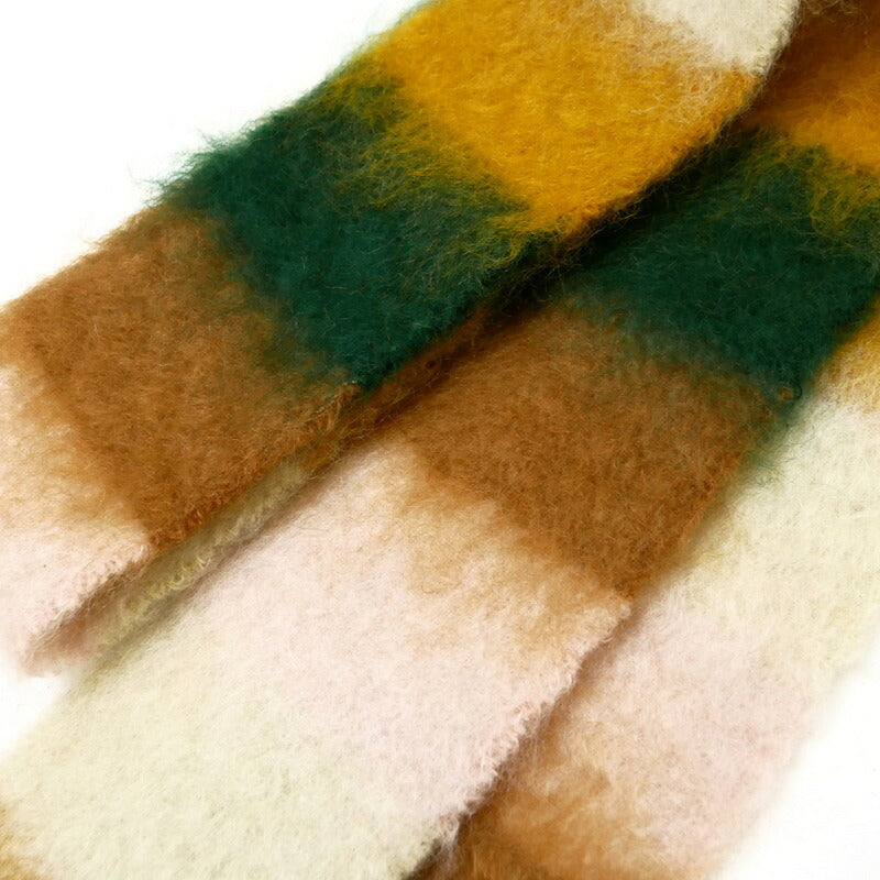 Loewe Scarf Mohair, Wool Multicolor Fringe Long Scarf Women(Unisex)