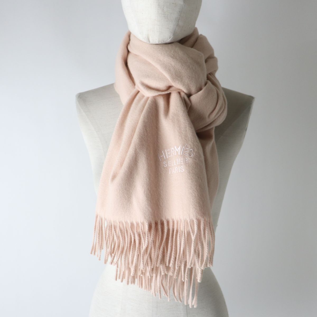 Hermes Scarf Cashmere Pink