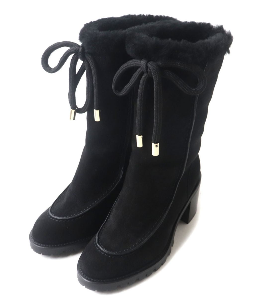 Jimmy Choo Boots Suede, Leather Black Women 34