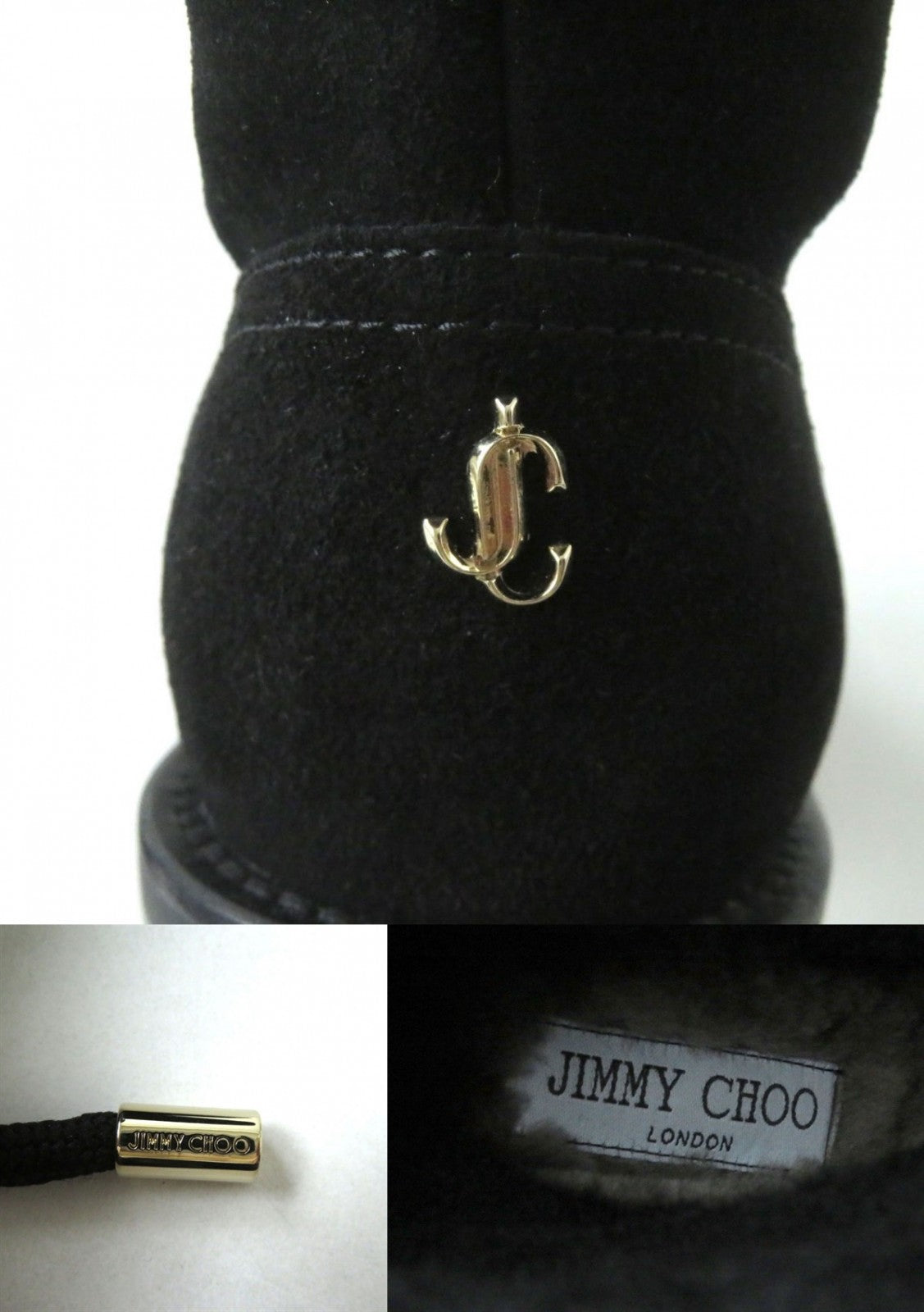 Jimmy Choo Boots Suede, Leather Black Women 34