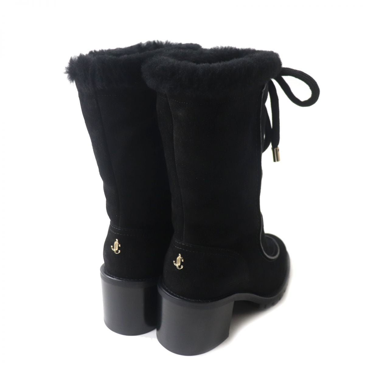 Jimmy Choo Boots Suede, Leather Black Women 34