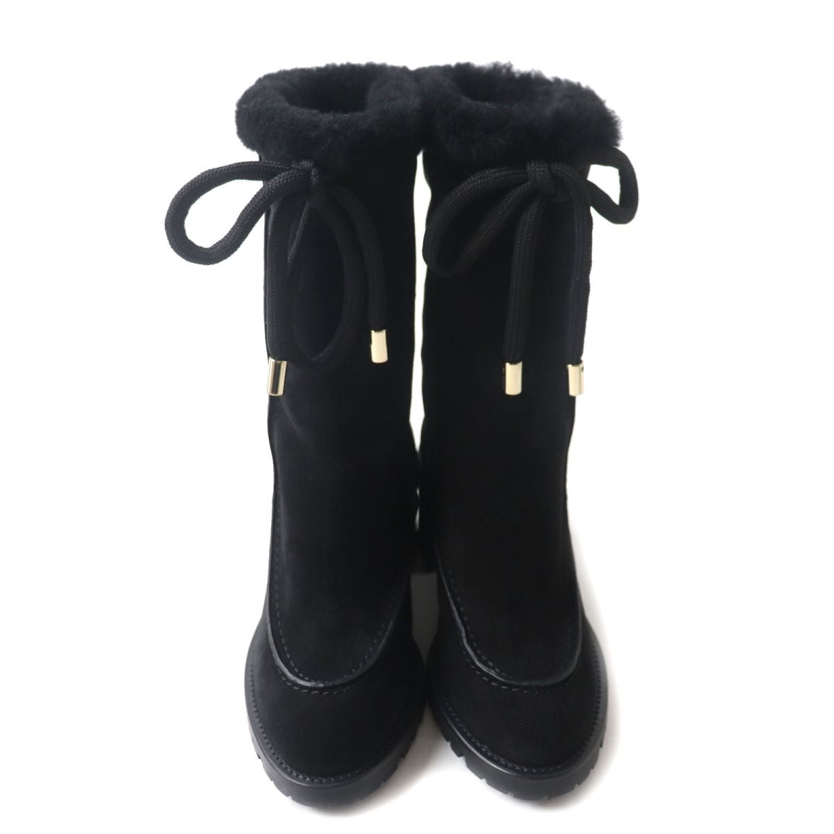 Jimmy Choo Boots Suede, Leather Black Women 34