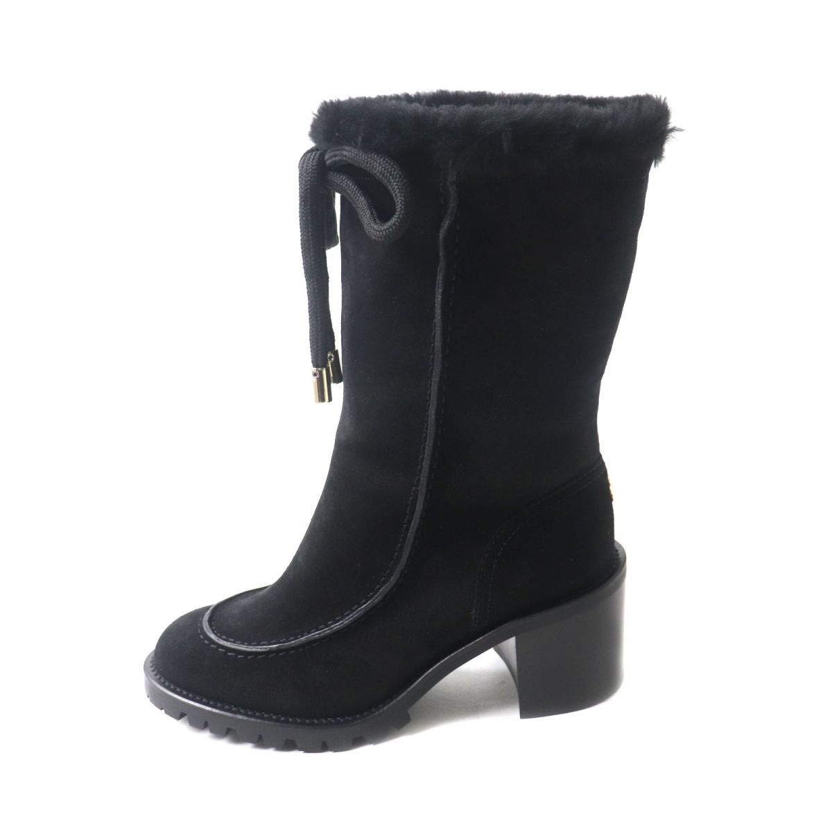 Jimmy Choo Boots Suede, Leather Black Women 34