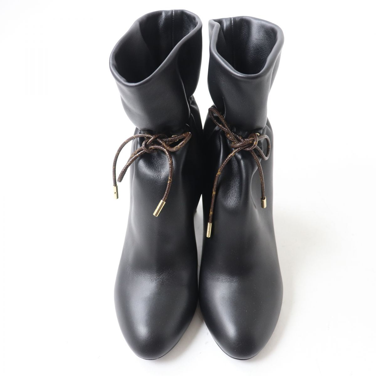 Louis Vuitton Boots Leather Black Women 40
