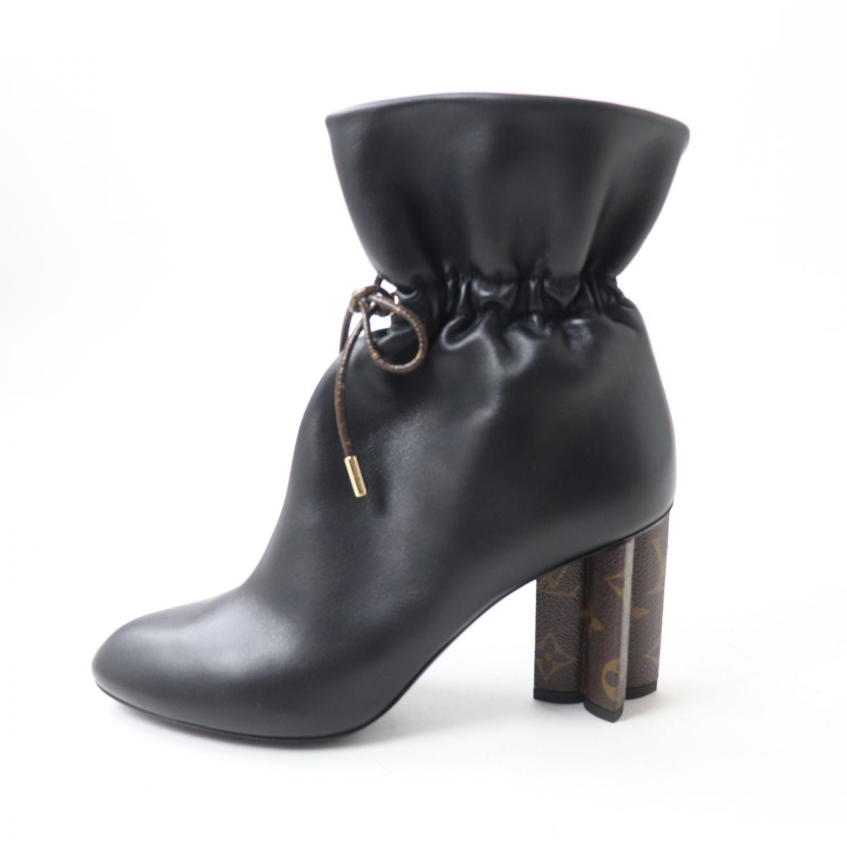 Louis Vuitton Boots Leather Black Women 40