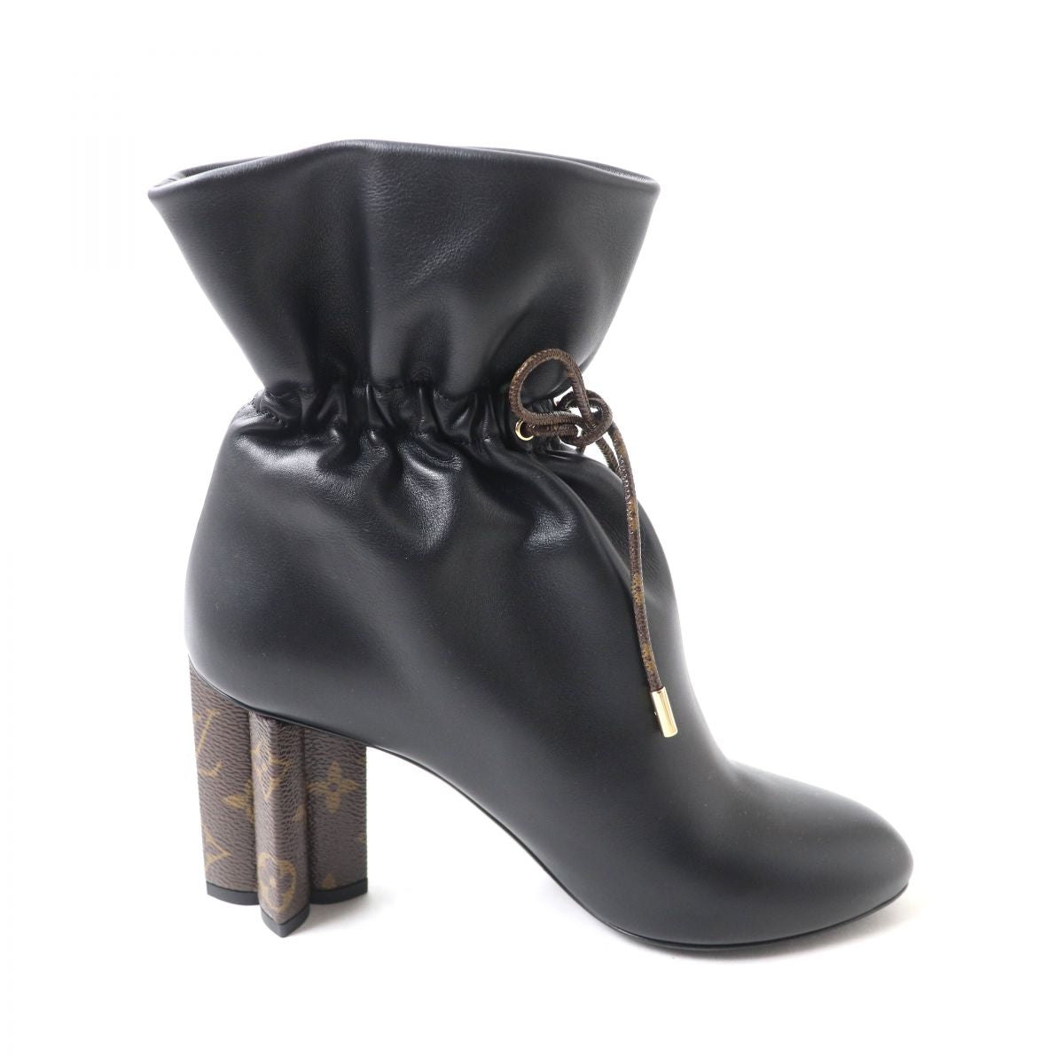 Louis Vuitton Boots Leather Black Women 40