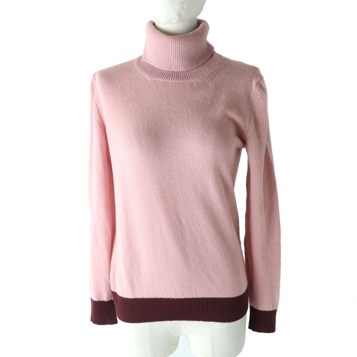 Moncler Knit Cashmere 100% Pink X Bordeaux Women S