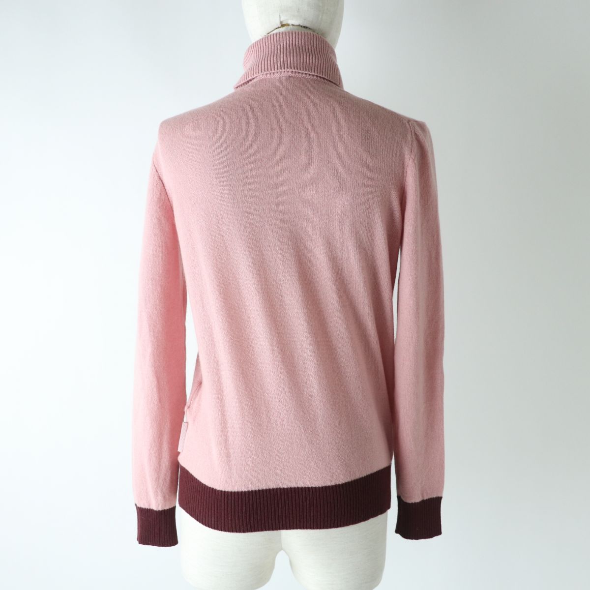 Moncler Knit Cashmere 100% Pink X Bordeaux Women S
