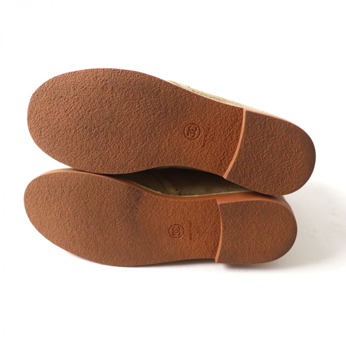 Chanel Boots Suede Leather Brown Women 37C