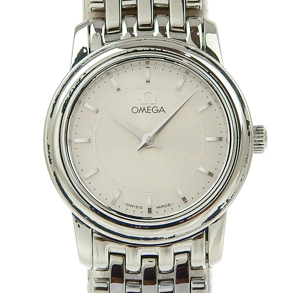 Omega Watches Quartz 4570.31 Stainless Steel Silver Devil Silver Dial Women