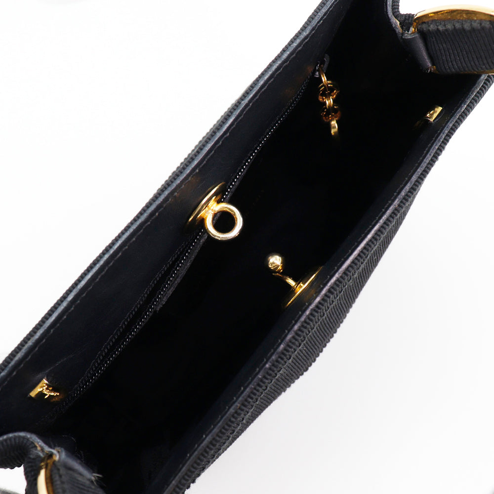 Salvatore Ferragamo Handbag Canvas Black Women