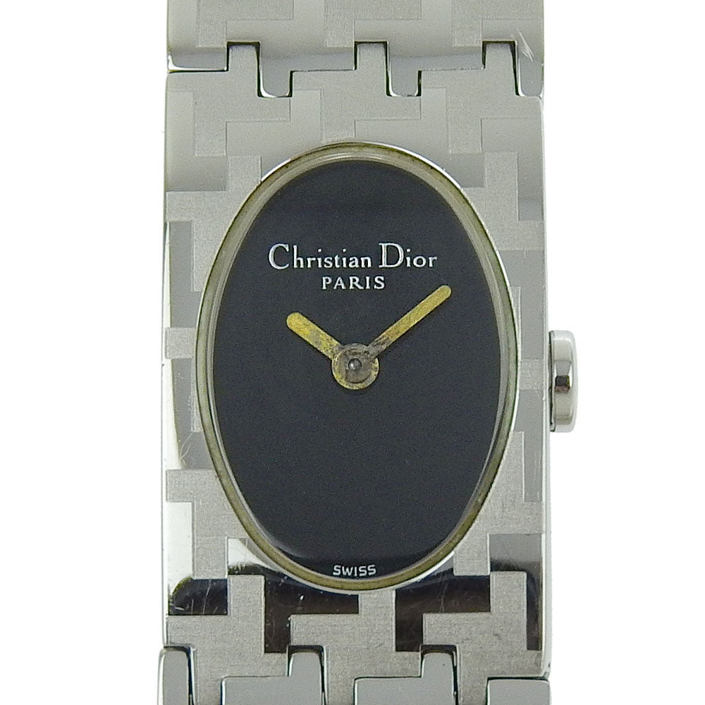 Christian Dior Watches Quartz D70-100 Stainless Steel Silver Miss Dior Black Dial Women