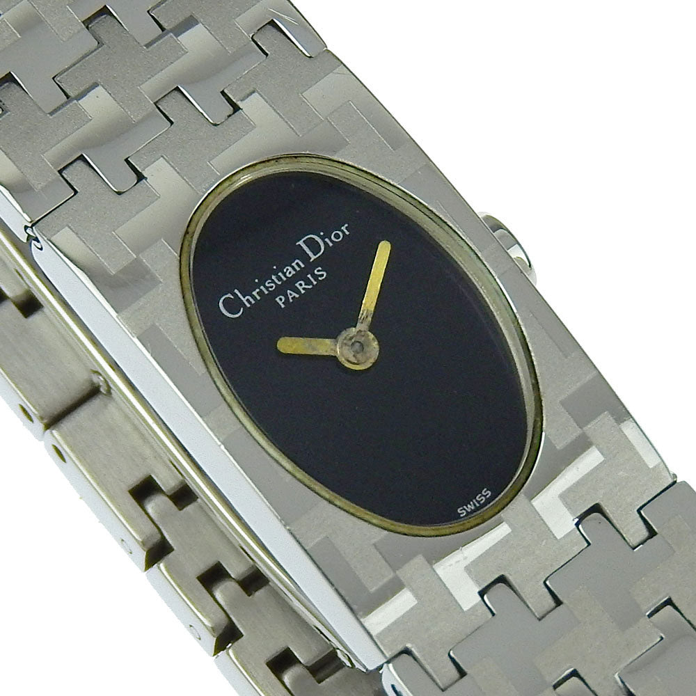 Christian Dior Watches Quartz D70-100 Stainless Steel Silver Miss Dior Black Dial Women