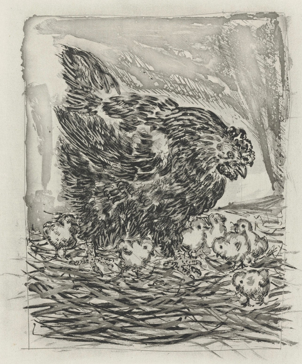 Pablo Picasso, La Mre Poule, Histoire Naturelle, Lithograph