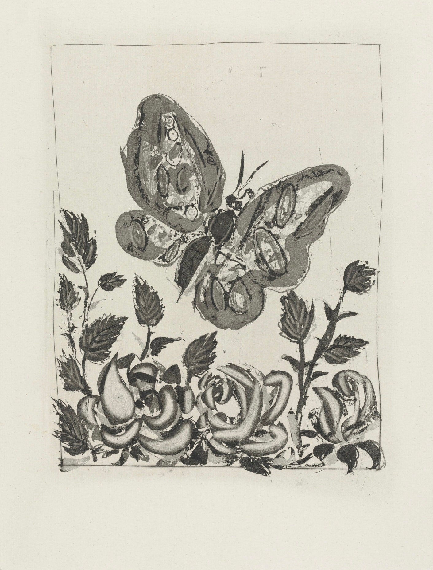Pablo Picasso, Le Papillon, Histoire Naturelle, Lithograph